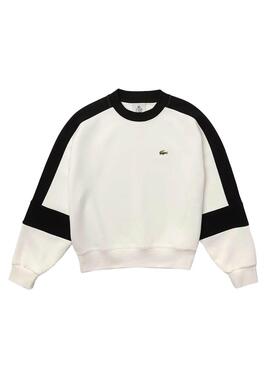 Sweat Lacoste Live Blanc pour Femme