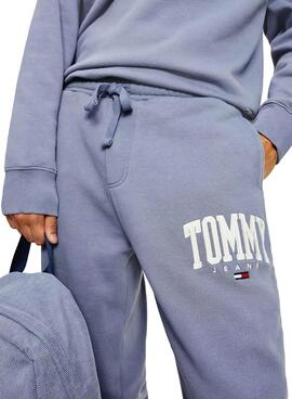 Pantalon Survêtement Tommy Jeans Collegiate Bleu