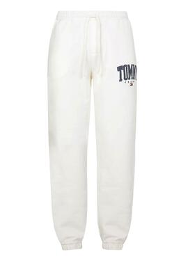 Pantalon Survêtement Tommy Jeans Collegiate Blanc