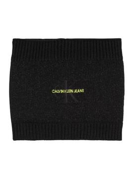 Echarpe De Cou Calvin Klein Tricoté Reflective S Bds Noire