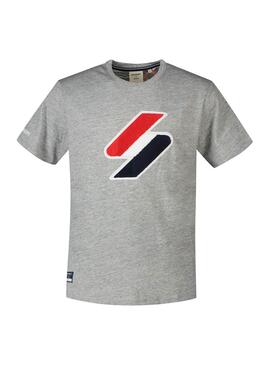 T-Shirt Superdry Code Gris pour Homme