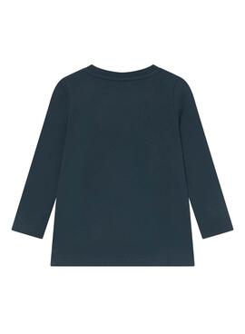 T-Shirt Name It Nelliza Bleu Bleu Marine pour Fille