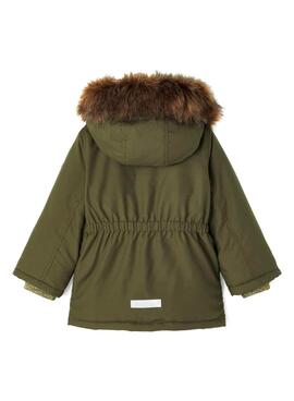 Parka Name It Mabe Vert pour Fille