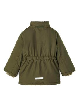 Parka Name It Mabe Vert pour Fille