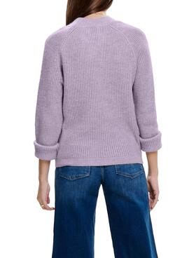 Pull Only Jade Knitted Violet pour Femme