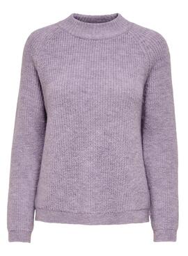Pull Only Jade Knitted Violet pour Femme