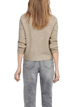 Pull Only Jade Knitted Beige pour Femme