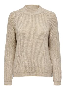 Pull Only Jade Knitted Beige pour Femme