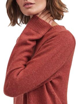 Pull Vila Viril O-Neck Knit Top Rouge pour Femme