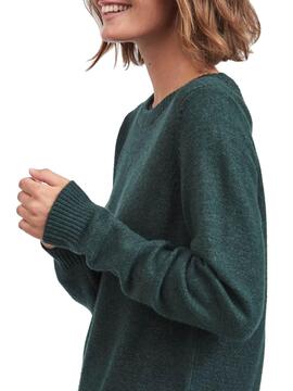 Pull Vila Viril O-Neck Knit Top Vert pour Femme