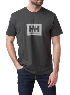 T-Shirt Helly Hansen Box T Gris pour Homme