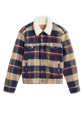 Veste Levis Wool Trucker Plaid Cadres Femme
