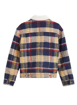 Veste Levis Wool Trucker Plaid Cadres Femme