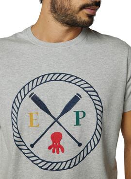 T-Shirt El Pulpo Classic Oars Update Gris Homme