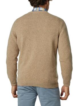 Pull El Pulpo Lambswool Beige Col V Homme