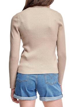 Sweat Levis Crew Beige Côtelé pour Femme