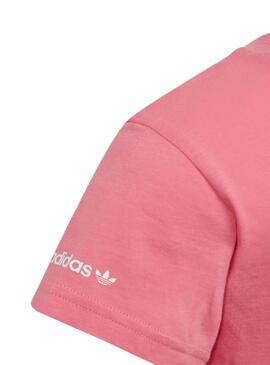 T-Shirt Adidas Adicolor Rosa Trefoil pour Fille