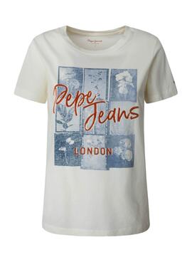 T-Shirt Pepe Jeans Beige Masqui pour Femme