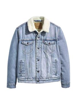 Veste Levis Sherpa Trucker Denim pour Homme