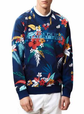 Sweat Napapijri Bellary Fantasy Bleu Hommes