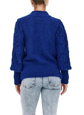 Pull Only Coquelicot Highcou Bleu pour Femme