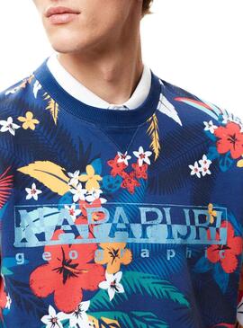 Sweat Napapijri Bellary Fantasy Bleu Hommes