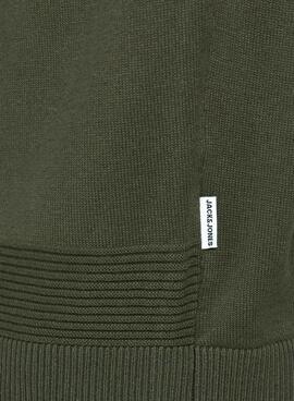 Pull Jack And Jones Oseth Tricot Crew Cou Vert