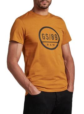 T-Shirt G-Star Graphic Mostaza pour Homme