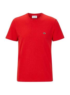 T-Shirt Lacoste Basica Rouge pour Homme