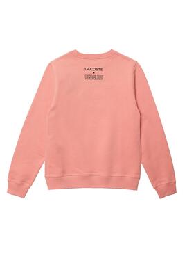 Sweat Lacoste Elfe Cacahuètes Rosa Snoopy Femme