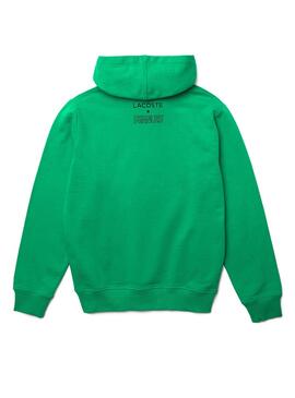 Sweat Lacoste Peanuts Vert Snoopy Homme
