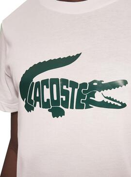 T-Shirt Lacoste Novak Djokovic Blanc pour Homme