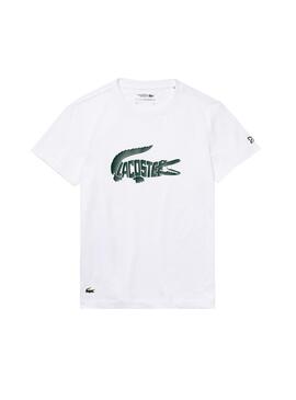 T-Shirt Lacoste Novak Djokovic Blanc pour Homme