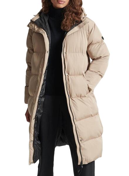 superdry damen studios longline duvet coat jacket