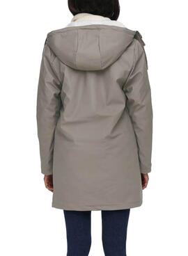 Veste Only Sally Raincoat Gris pour Femme