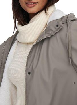 Veste Only Sally Raincoat Gris pour Femme