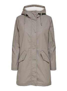 Veste Only Sally Raincoat Gris pour Femme