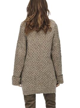 Pull Only Gertrud Life Marron pour Femme