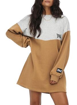 Robe Only Everlast Colorblock Marron Gris Femme