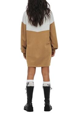 Robe Only Everlast Colorblock Marron Gris Femme