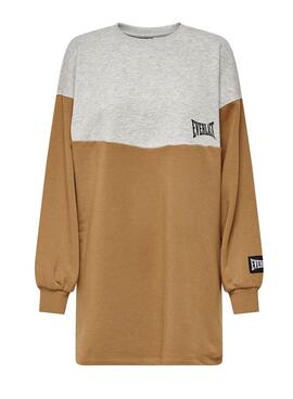 Robe Only Everlast Colorblock Marron Gris Femme