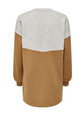Robe Only Everlast Colorblock Marron Gris Femme
