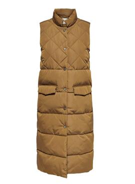 Gilet Only Stacy Camel pour Femme