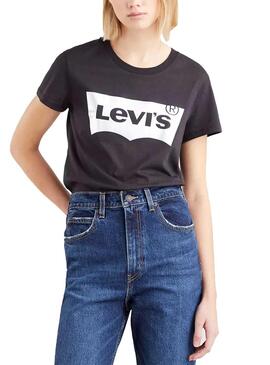 T-Shirt Levis The Parfait Rainbow Noire Femme