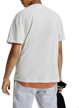 T-Shirt Tommy Jeans Logo Blanc pour Homme