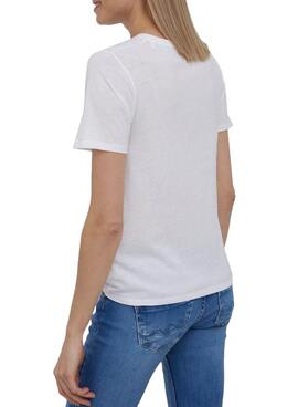 T-Shirt Pepe Jeans Daia Blanc Pour Femme