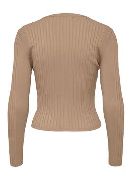 Pull Only Linea Camel pour Femme