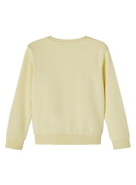 Sweat Name It Broble Jaune pour Fille