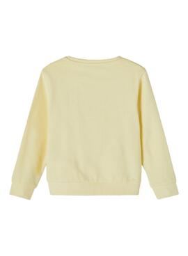 Sweat Name It Grand Jaune pour Fille