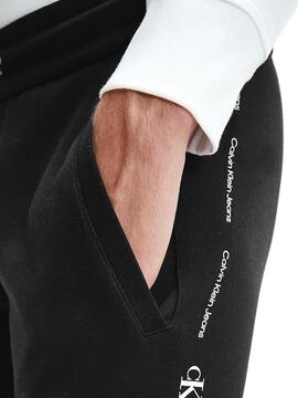 Jogger Calvin Klein Jeans Repeat Logo Noire Homme